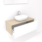 Pack Indre avec lavabo et miroir LED