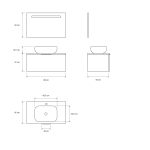 Pack Indre avec lavabo et miroir LED
