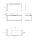 Pack Indre avec lavabo et miroir LED