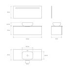 Pack Indre avec lavabo et miroir LED