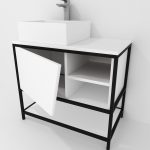 Pack Iron Rennes avec lavabo et miroir LED