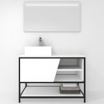 Pack Iron Rennes avec lavabo et miroir LED