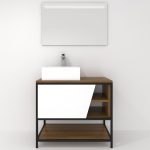 Pack Iron Rennes avec lavabo et miroir LED