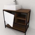 Pack Iron Rennes avec lavabo et miroir LED