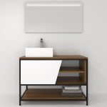 Pack Iron Rennes avec lavabo et miroir LED