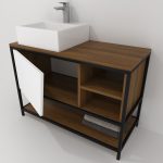 Pack Iron Rennes avec lavabo et miroir LED