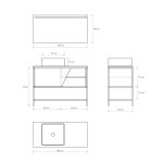 Pack Iron Rennes avec lavabo et miroir LED