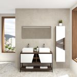 Pack Iron Rennes avec lavabo et miroir LED