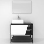 Pack Iron Rennes avec lavabo et miroir LED