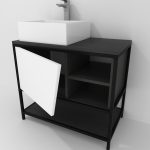 Pack Iron Rennes avec lavabo et miroir LED