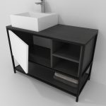 Pack Iron Rennes avec lavabo et miroir LED