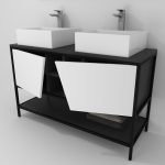 Pack Iron Rennes avec lavabo et miroir LED
