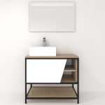 Pack Iron Rennes avec lavabo et miroir LED