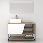 Pack Iron Rennes avec lavabo et miroir LED