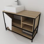 Pack Iron Rennes avec lavabo et miroir LED