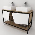 Pack Iron Rennes avec lavabo et miroir LED