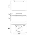 Pack Iroise avec éclairage, plan de travail, vue et projecteur LED