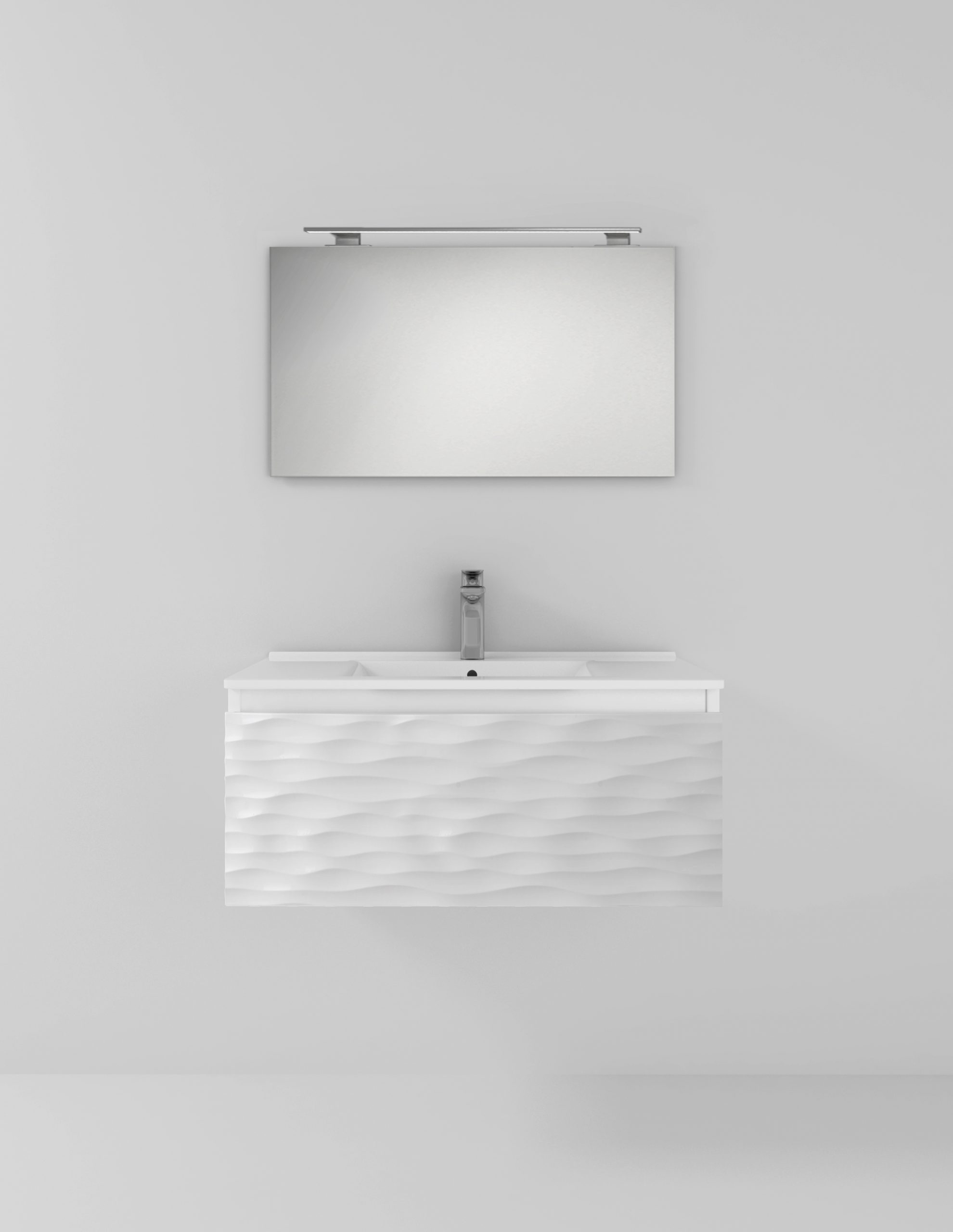 Pack Iroise con lavabo, espejo y foco led