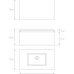 Pack Iroise con lavabo, espejo y foco led
