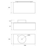 Pack Iroise avec éclairage, plan de travail, vue et projecteur LED