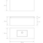 Pack Iroise con lavabo, espejo y foco led