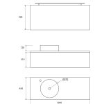 Pack Iroise avec éclairage, plan de travail, vue et projecteur LED