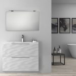 Pack Iroise avec deux fenêtres, lavabo, miroir et spot LED