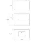 Pack Iroise avec deux fenêtres, lavabo, miroir et spot LED