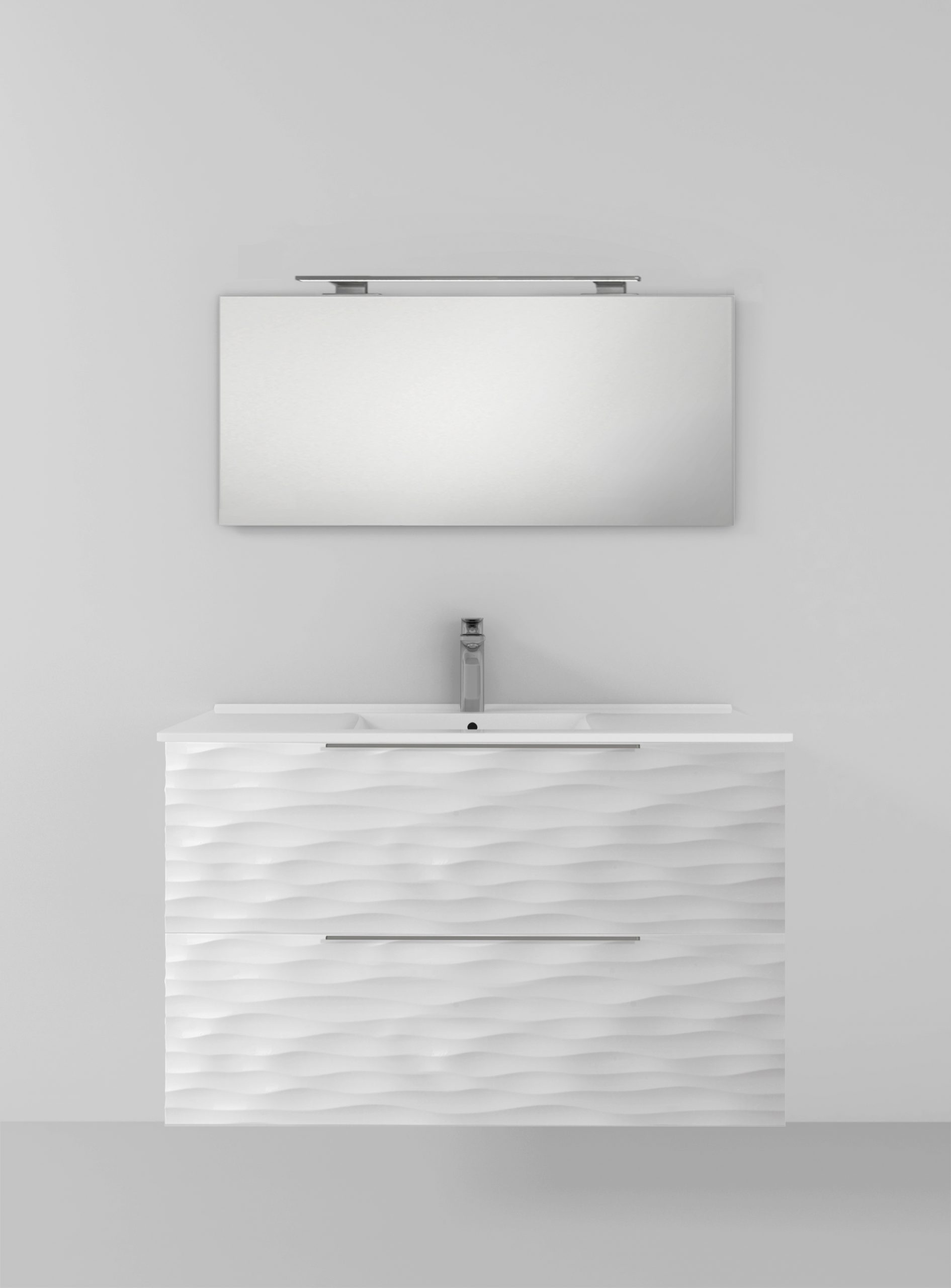 Pack Iroise avec deux fenêtres, lavabo, miroir et spot LED