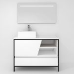 Pack Iron Rennes Plus avec lavabo et miroir LED