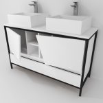 Pack Iron Rennes Plus avec lavabo et miroir LED