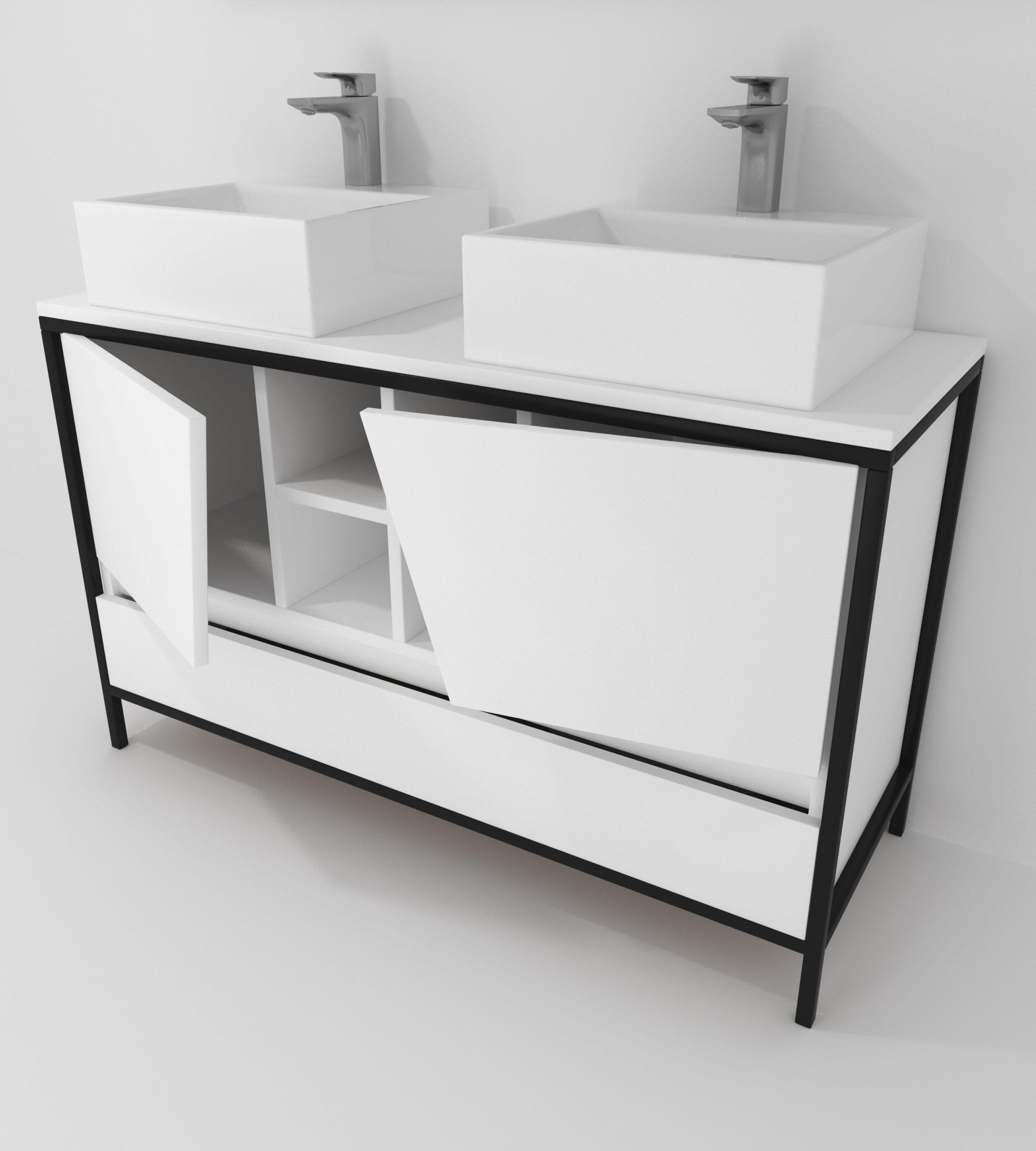 Pack Iron Rennes Plus avec lavabo et miroir LED