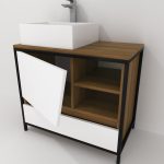 Pack Iron Rennes Plus avec lavabo et miroir LED