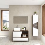 Pack Iron Rennes avec lavabo et miroir LED