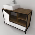 Pack Iron Rennes Plus avec lavabo et miroir LED