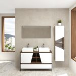 Pack Iron Rennes avec lavabo et miroir LED