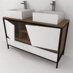 Pack Iron Rennes Plus avec lavabo et miroir LED