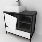 Pack Iron Rennes Plus avec lavabo et miroir LED