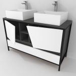 Pack Iron Rennes Plus avec lavabo et miroir LED