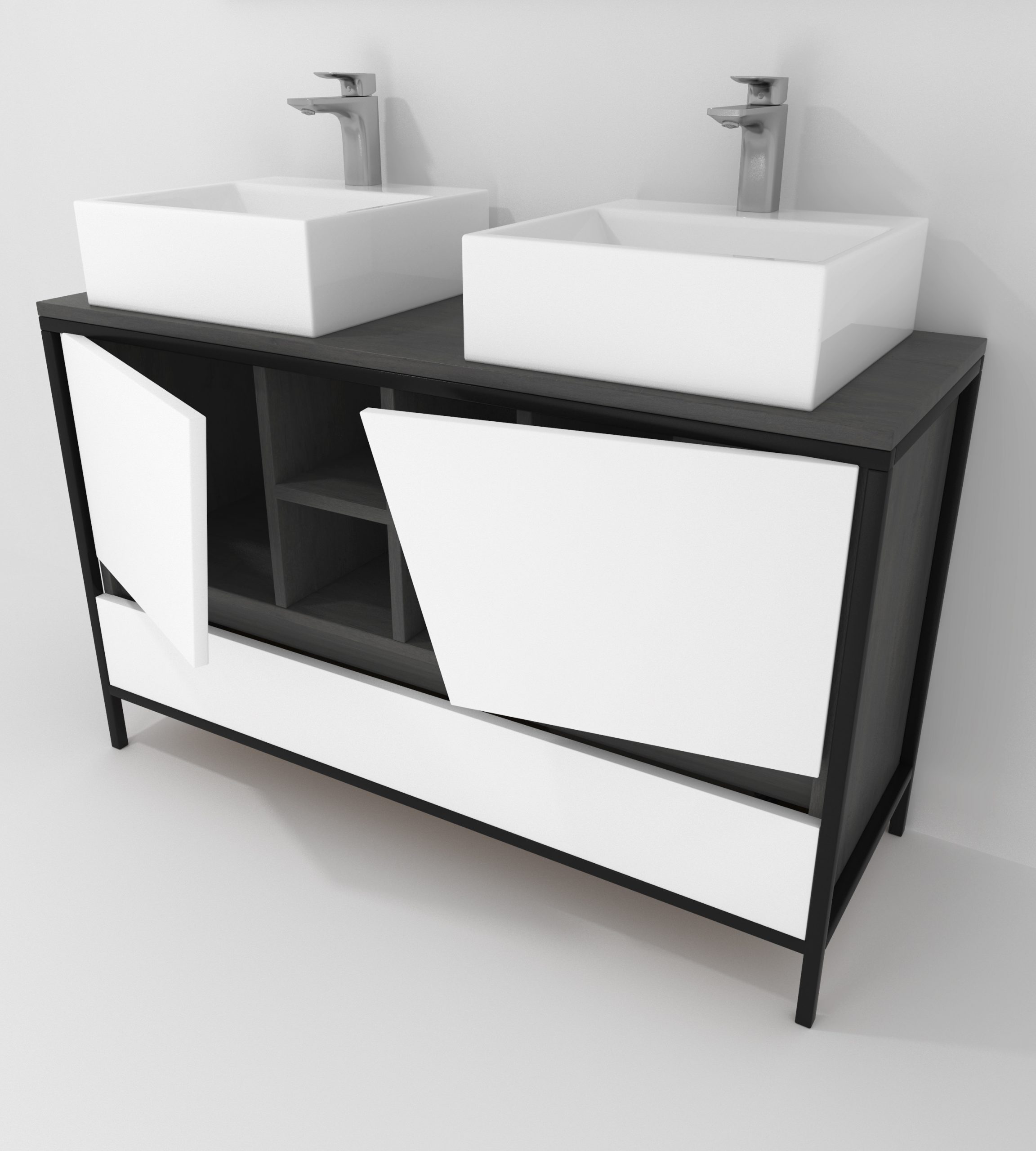 Pack Iron Rennes Plus avec lavabo et miroir LED
