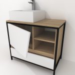 Pack Iron Rennes Plus avec lavabo et miroir LED