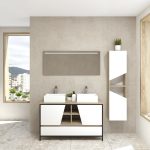 Pack Iron Rennes avec lavabo et miroir LED