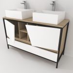 Pack Iron Rennes Plus avec lavabo et miroir LED