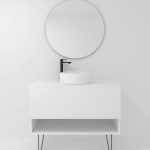 Pack Lille avec vasque à poser et miroir LED circulaire