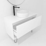 Pack Lille avec vasque à poser et miroir LED circulaire