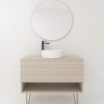 Pack Lille avec vasque à poser et miroir LED circulaire