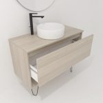 Pack Lille avec vasque à poser et miroir LED circulaire