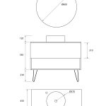 Pack Lille avec vasque à poser et miroir LED circulaire