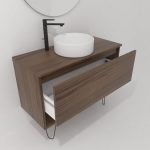 Pack Lille avec vasque à poser et miroir LED circulaire