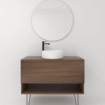 Pack Lille avec vasque à poser et miroir LED circulaire